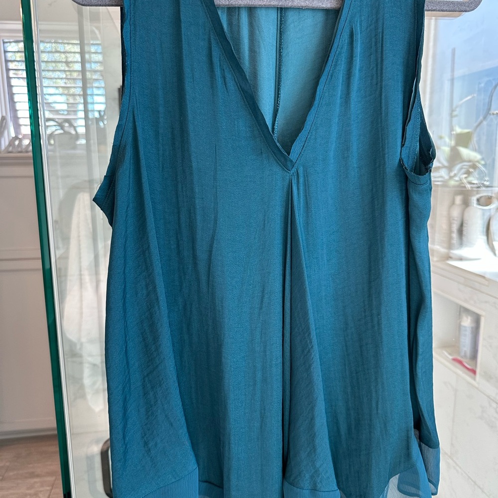 Teal Sleeveless Women's Top